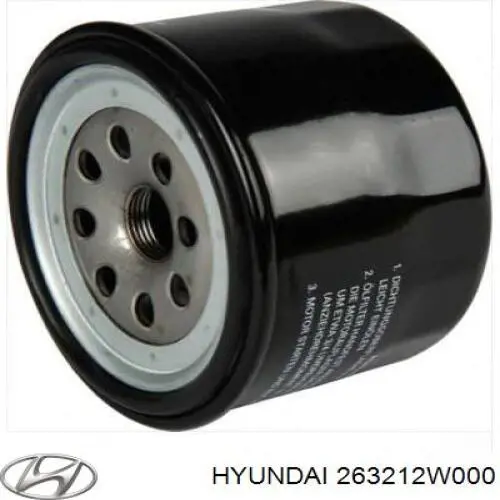 263212W000 Hyundai/Kia Filtro de óleo