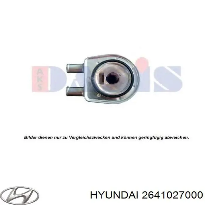 Compre 2641027000 Hyundai/Kia Radiador de óleo (frigorífico), debaixo de filtro