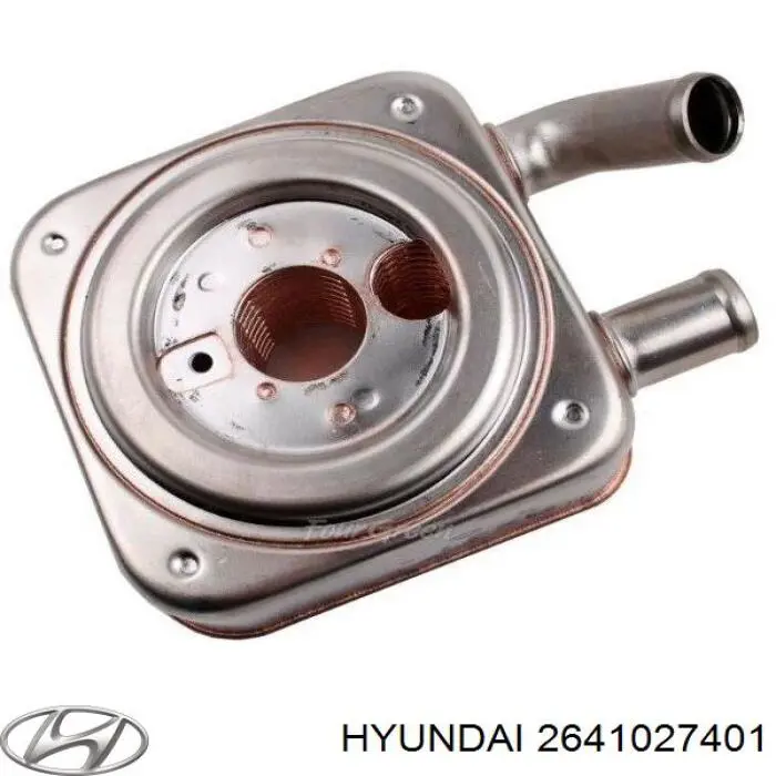 2641027401 Hyundai/Kia Radiador de óleo (frigorífico), debaixo de filtro