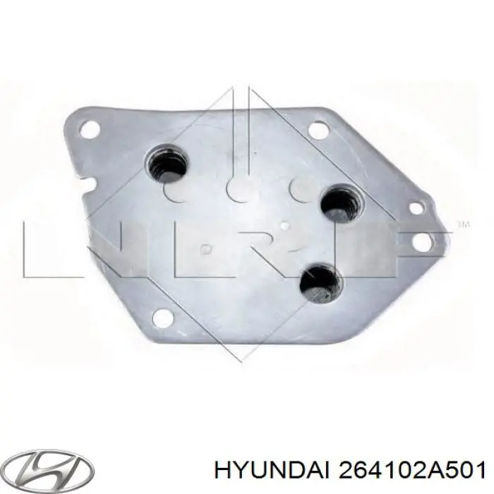 Compre 264102A501 Hyundai/Kia Radiador de óleo (frigorífico), debaixo de filtro