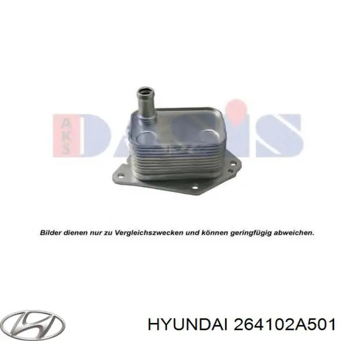 Radiador de óleo (frigorífico), debaixo de filtro Hyundai/Kia 264102A501 preço, a partir de 45,42 USD