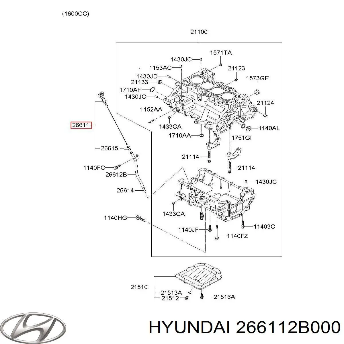 Sonda (indicador) do nível de óleo no motor Hyundai/Kia 266112B000 preço, a partir de 11,19 USD
