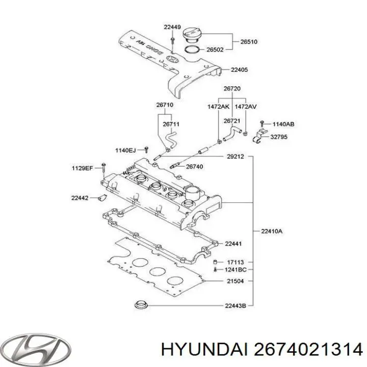 Válvula PCV de ventilação dos gases de cárter Hyundai/Kia 2674021314 preço, a partir de 12,59 USD