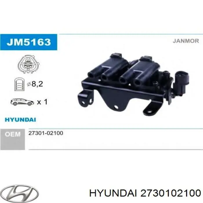Bobina de ignição Hyundai/Kia 2730102100 preço, a partir de 37,46 USD