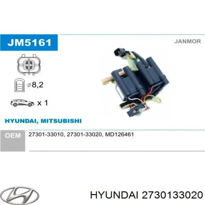 Bobina de ignição Hyundai/Kia 2730133020 preço, a partir de 76,37 USD