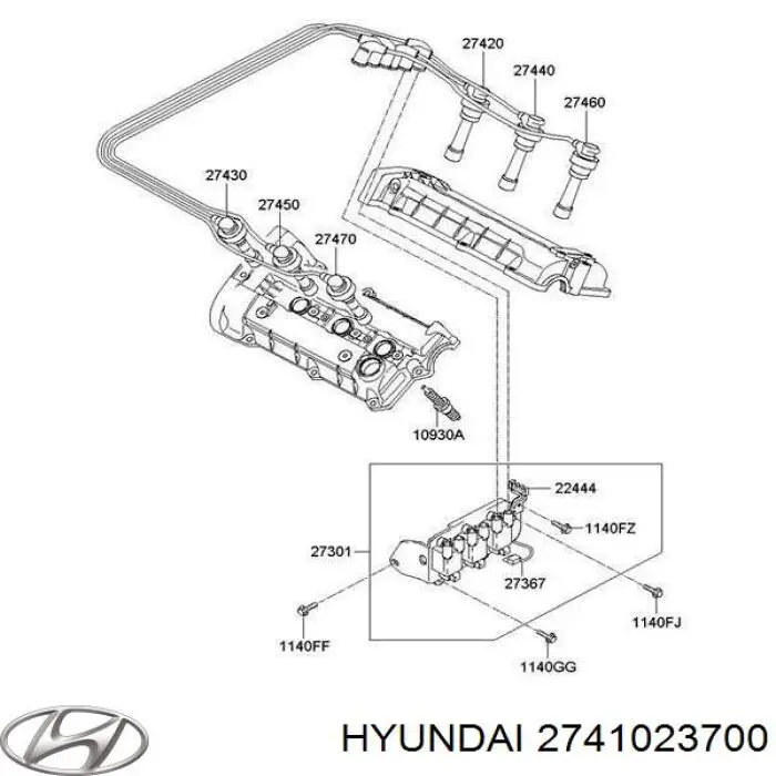 Vela de ignição Hyundai/Kia 2741023700 preço, a partir de 27,58 USD