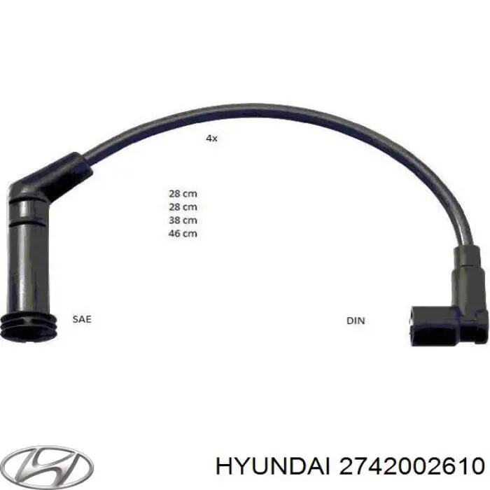 Fios de alta voltagem, kit Hyundai/Kia 2742002610 preço, a partir de 31,62 USD
