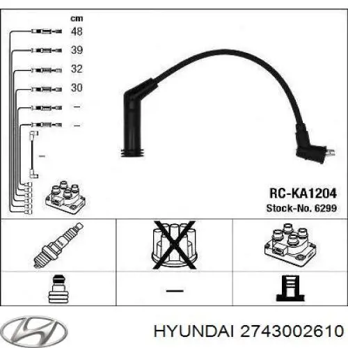 Fios de alta voltagem, kit Hyundai/Kia 2743002610 preço, a partir de 26,94 USD