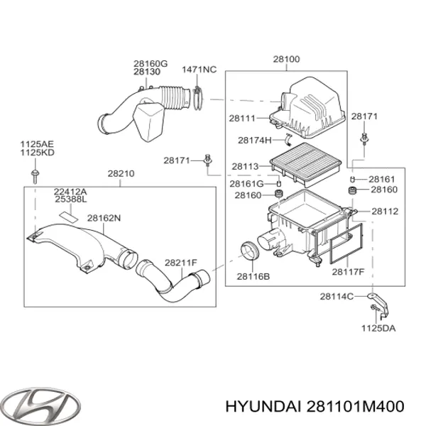 281101M400 Hyundai/Kia Porta dianteira esquerda