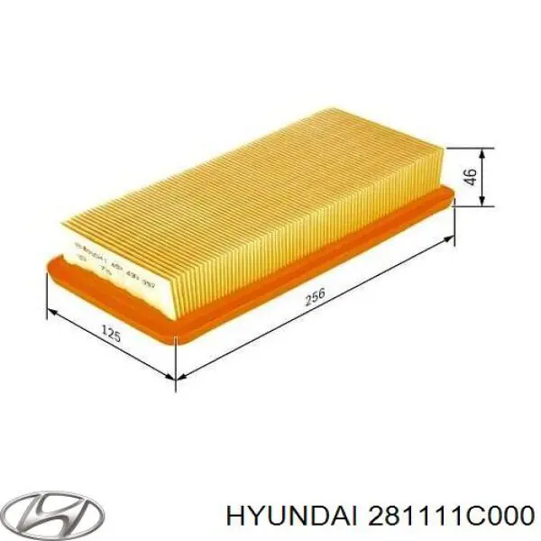 281111C000 Hyundai/Kia Filtro de ar