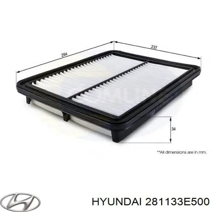 Compre 281133E500 Hyundai/Kia Filtro de ar