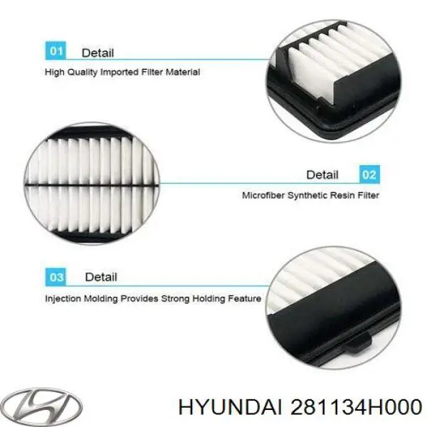 281134H000 Hyundai/Kia Filtro de ar