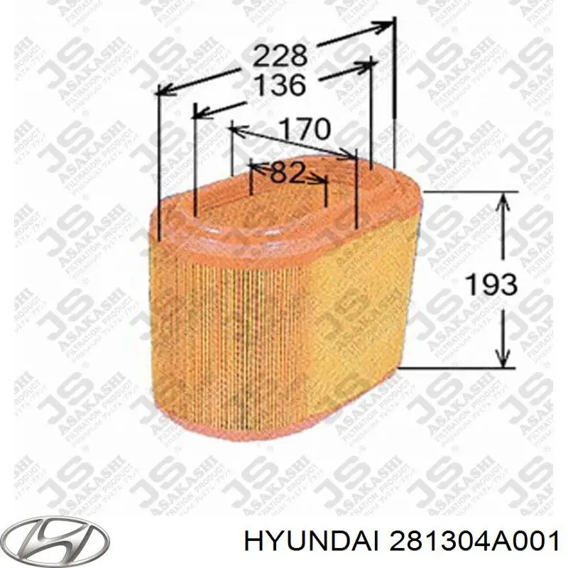 Filtro de ar Hyundai/Kia 281304A001 preço, a partir de 18,73 USD