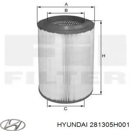 281305H001 Hyundai/Kia Filtro de ar