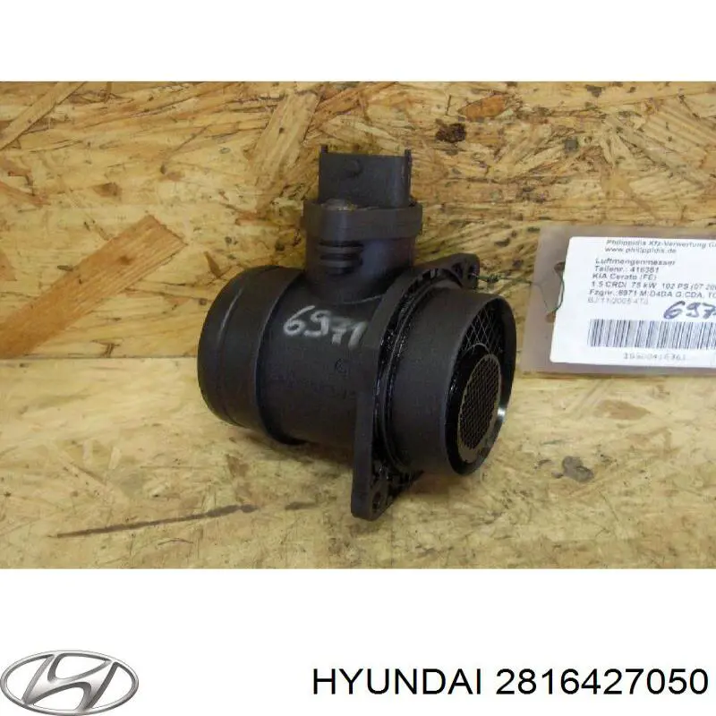 Compre 2816427050 Hyundai/Kia Sensor de fluxo (consumo) de ar, medidor de consumo M.A.F. - (Mass Airflow)