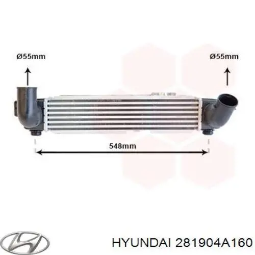 Compre 281904A160 Hyundai/Kia Radiador de intercooler