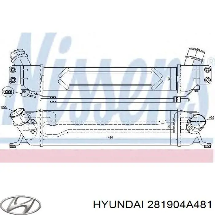 Radiador de intercooler Hyundai/Kia 281904A481 preço, a partir de 220,60 USD