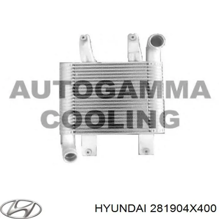 281904X400 Hyundai/Kia Radiador de intercooler