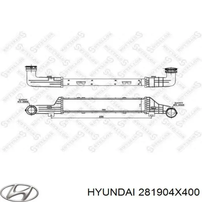 Compre 281904X400 Hyundai/Kia Radiador de intercooler