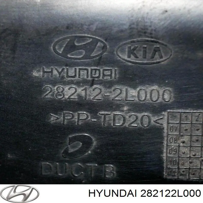 Tomada de ar de filtro de ar Hyundai/Kia 282122L000 preço, a partir de 44,57 USD