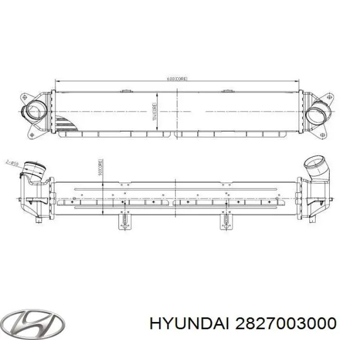 Radiador de intercooler Hyundai/Kia 2827003000 preço, a partir de 217,93 USD