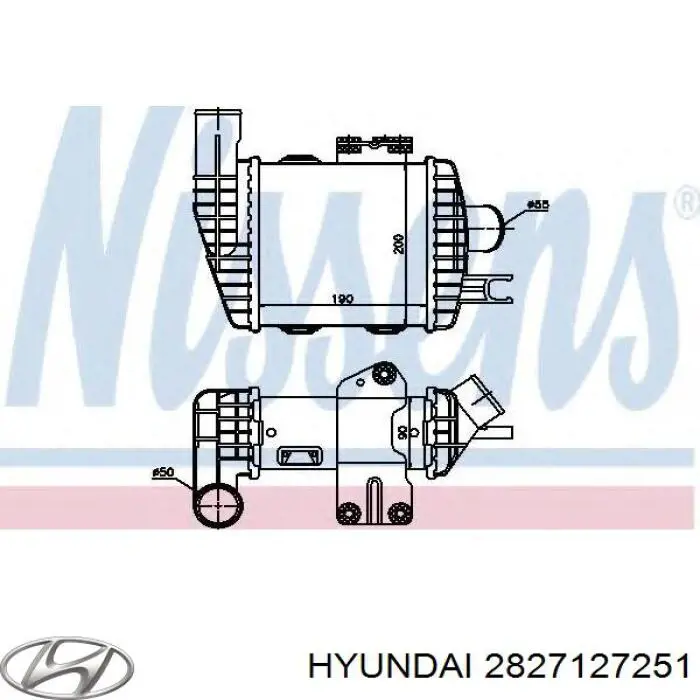 Radiador de intercooler Hyundai/Kia 2827127251 preço, a partir de 131,10 USD