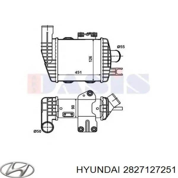 Compre 2827127251 Hyundai/Kia Radiador de intercooler