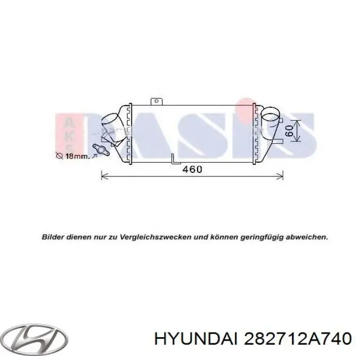282712A740 Hyundai/Kia Radiador de intercooler
