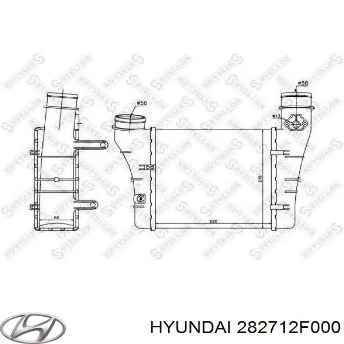 Radiador de intercooler Hyundai/Kia 282712F000 preço, a partir de 211,12 USD