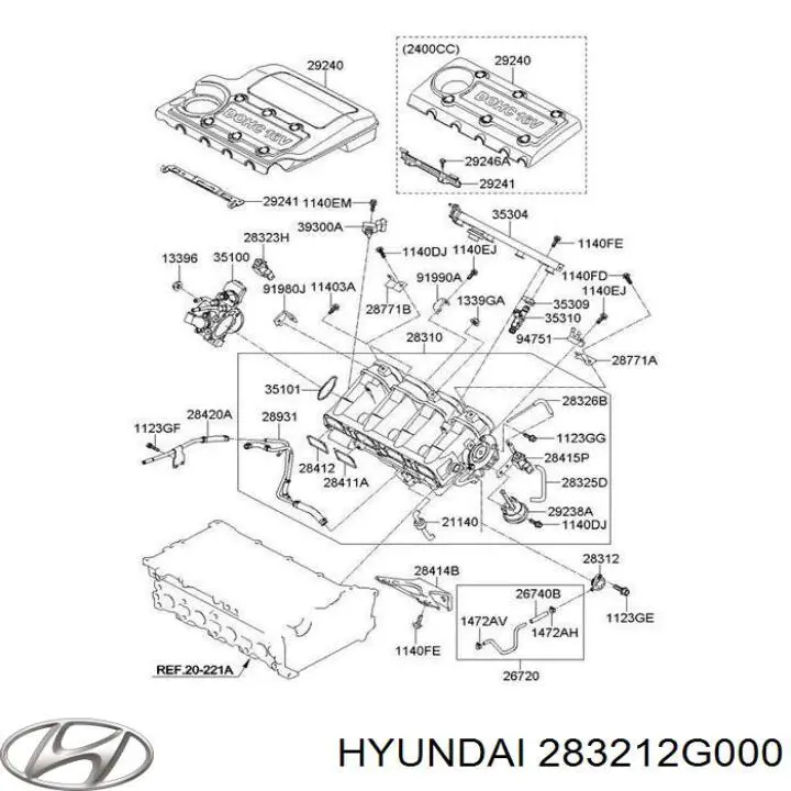 Válvula (atuador) de acionamento das comportas de tubo coletor de admissão Hyundai/Kia 283212G000 preço, a partir de 17,01 USD