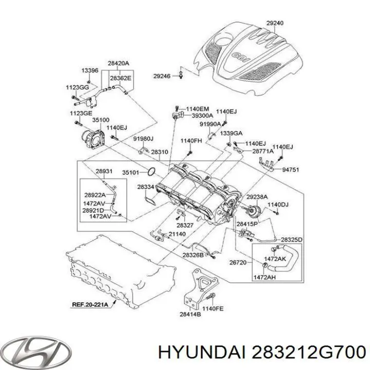  Hyundai/Kia 283212G700 preço, a partir de 18,12 USD