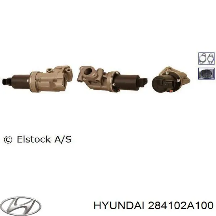 Compre 284102A100 Hyundai/Kia Válvula EGR de recirculação dos gases