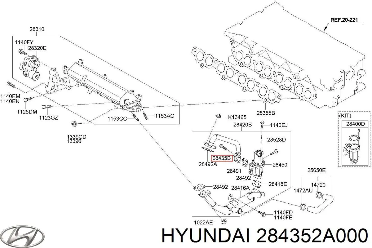  Hyundai/Kia 284352A000 preço, a partir de  