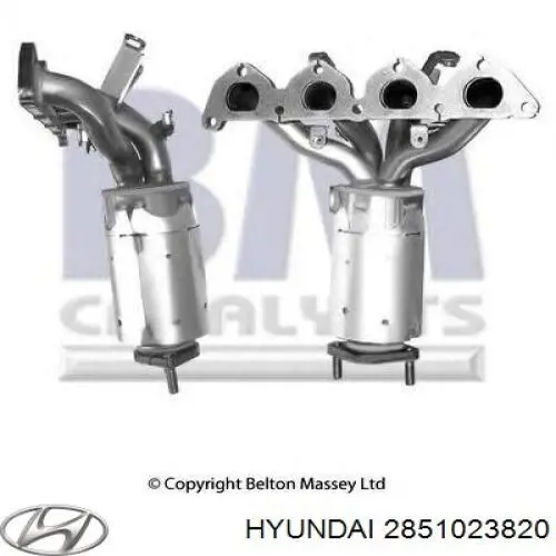 Convertidor - catalisador Hyundai/Kia 2851023820 preço, a partir de 807,02 USD