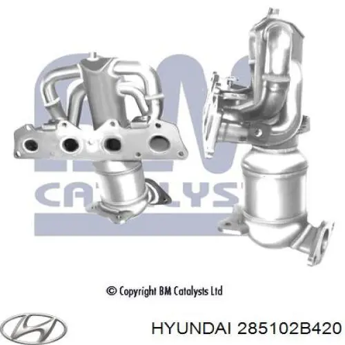 285102B420 Hyundai/Kia Tubo coletor de escape