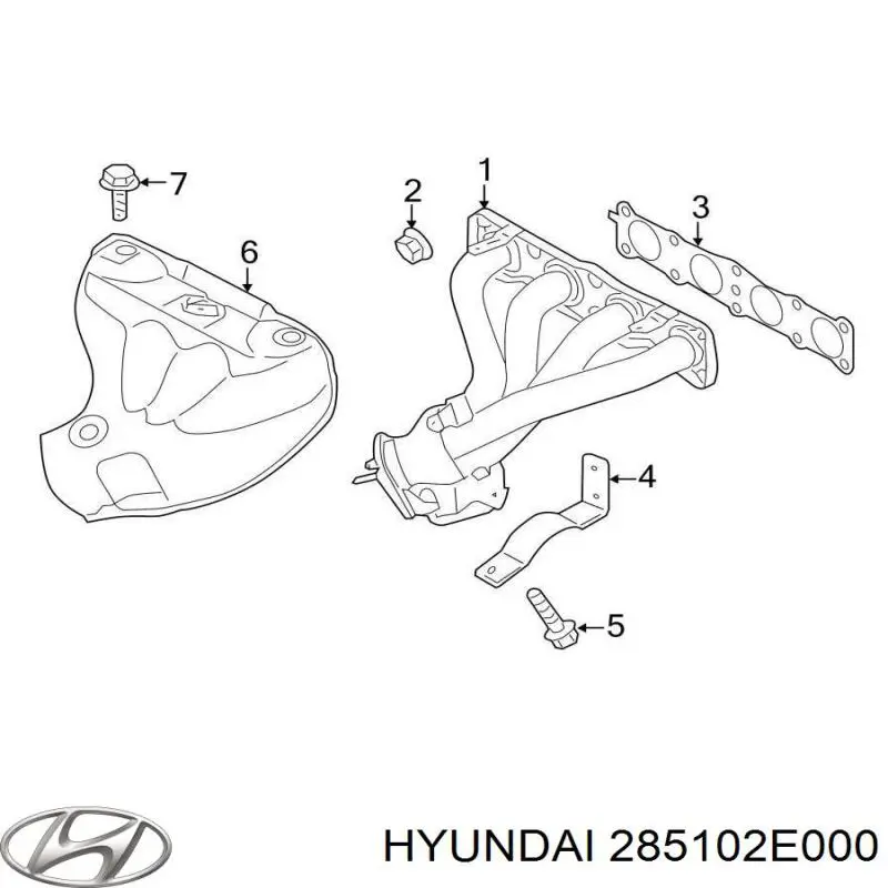 285102E000 Hyundai/Kia Convertidor - catalisador