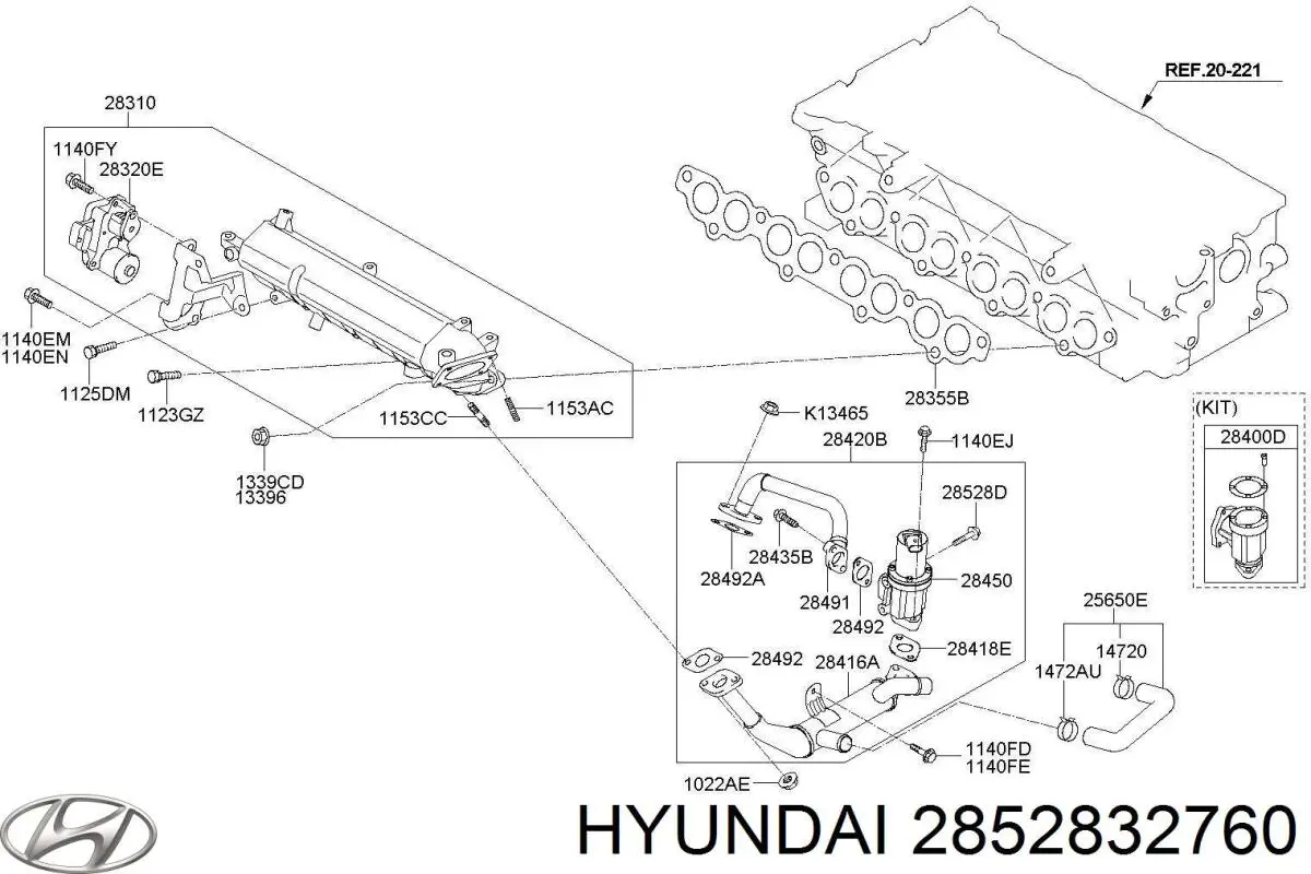 Hyundai/Kia 2852832760 preço, a partir de  
