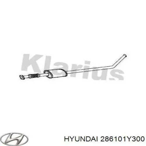 286101Y300 Hyundai/Kia Silenciador, parte dianteira
