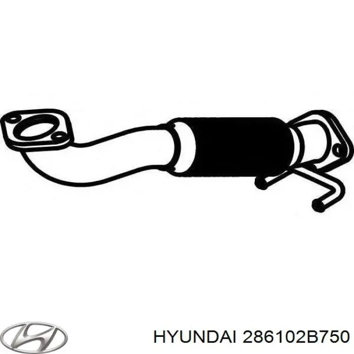Tubo de admissão dianteiro (calças) do silenciador Hyundai/Kia 286102B750 preço, a partir de 109,42 USD