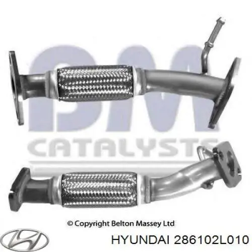 Compre 286102L010 Hyundai/Kia Tubo de admissão dianteiro (calças) do silenciador