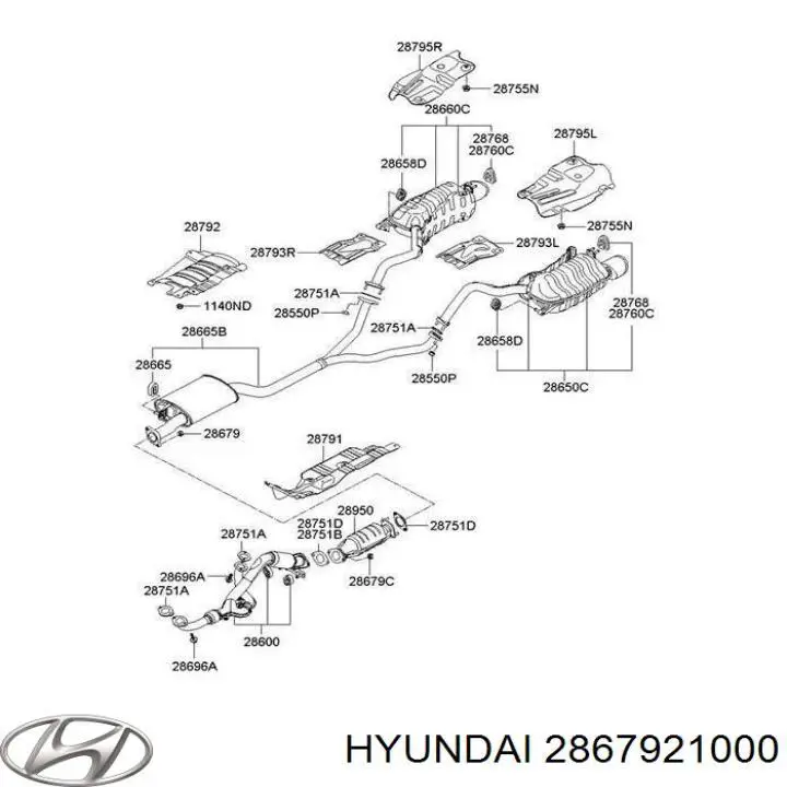 Porca de tubo coletor de escape Hyundai/Kia 2867921000 preço, a partir de 0,72 USD