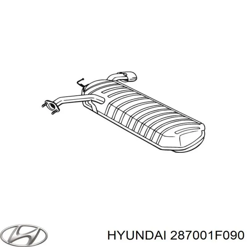 287001F090 Hyundai/Kia Tubo de admissão dianteiro (calças) do silenciador