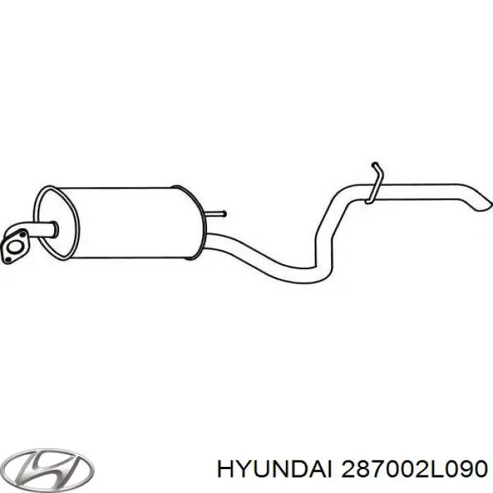 287002L090 Hyundai/Kia Silenciador, parte traseira
