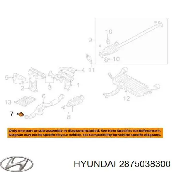 Compre 2875038300 Hyundai/Kia Vedante de tubo de admissão do silenciador