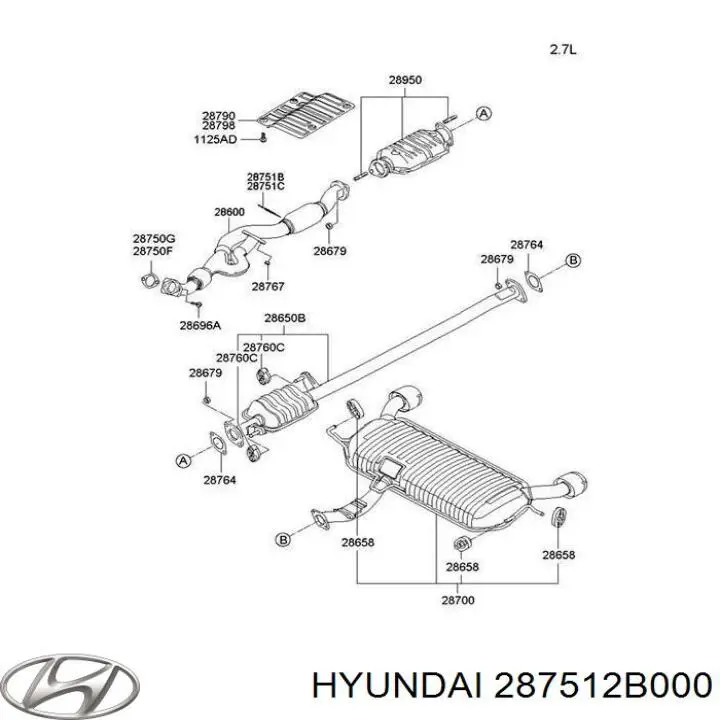 Vedante de tubo de admissão do silenciador Hyundai/Kia 287512B000 preço, a partir de 3,09 USD