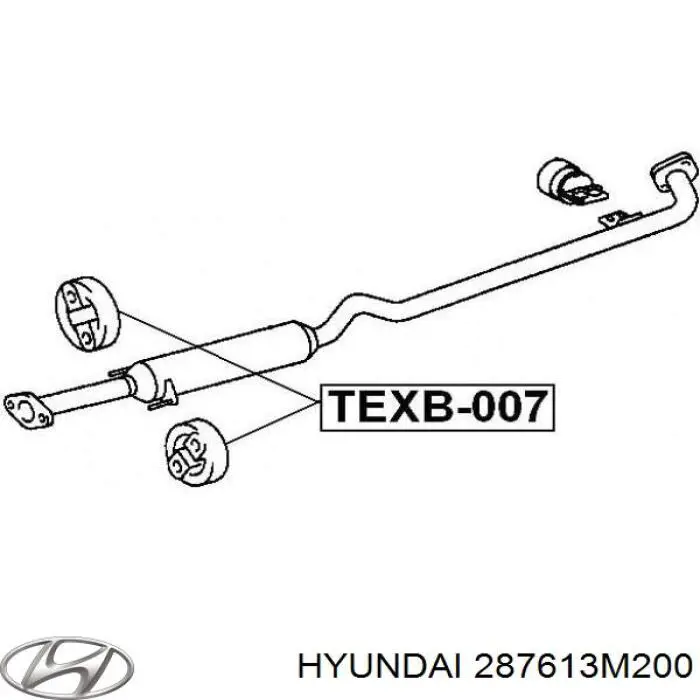 Compre 287613M200 Hyundai/Kia Coxim de fixação do silenciador