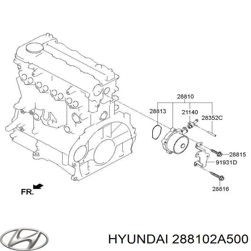 Bomba a vácuo Hyundai/Kia 288102A500 preço, a partir de 270,71 USD