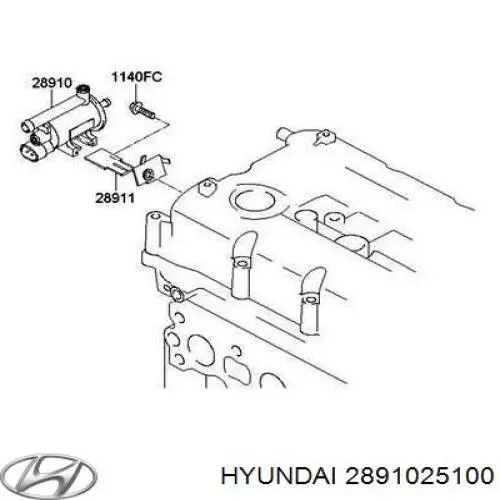 Válvula de soprado de catalisador Hyundai/Kia 2891025100 preço, a partir de 35,61 USD