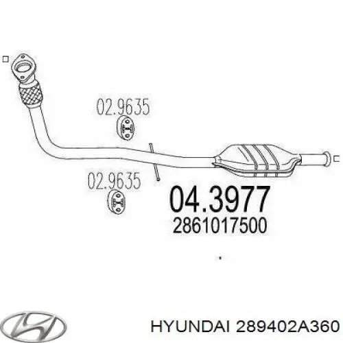 Compre 289402A360 Hyundai/Kia Convertidor - catalisador