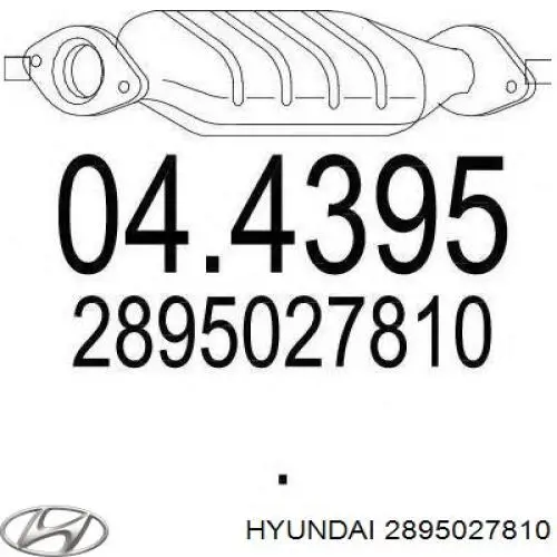 Convertidor - catalisador Hyundai/Kia 2895027810 preço, a partir de 259,73 USD